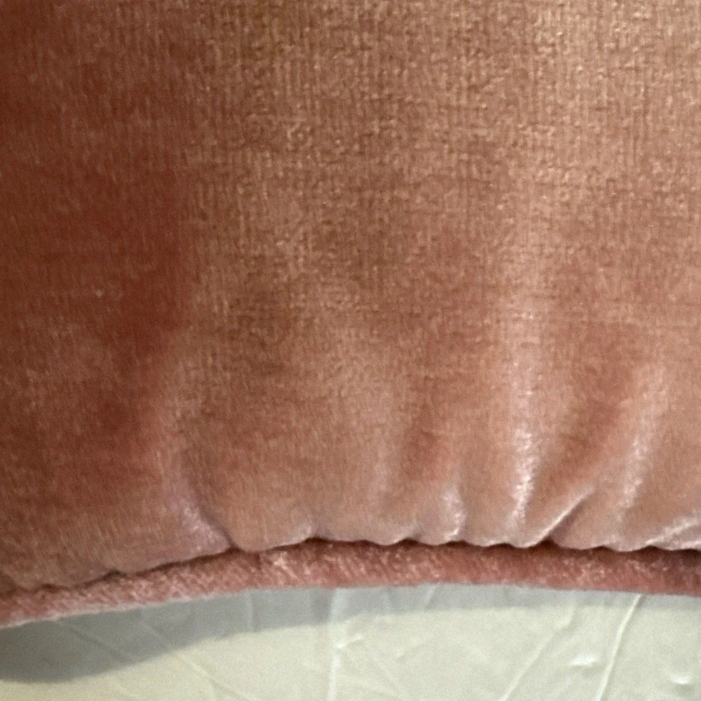 Pink Velvet Lace Handmade Stitched Vintage Cottagecore Pillow Shabby Chic